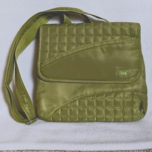 Lug green cross body bag